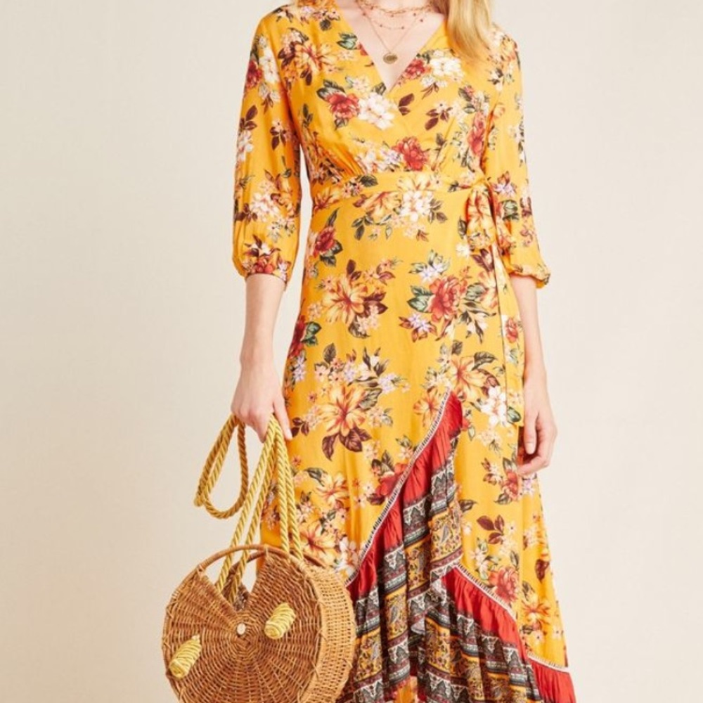 Farm Rio for Anthropologie Soigne Maxi Dress.